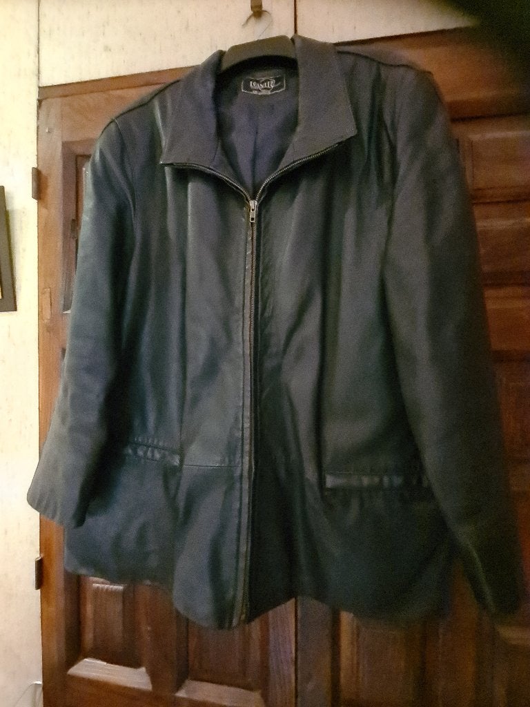 veste en cuir pour femme, Porté, Autre, Noir, Enlèvement