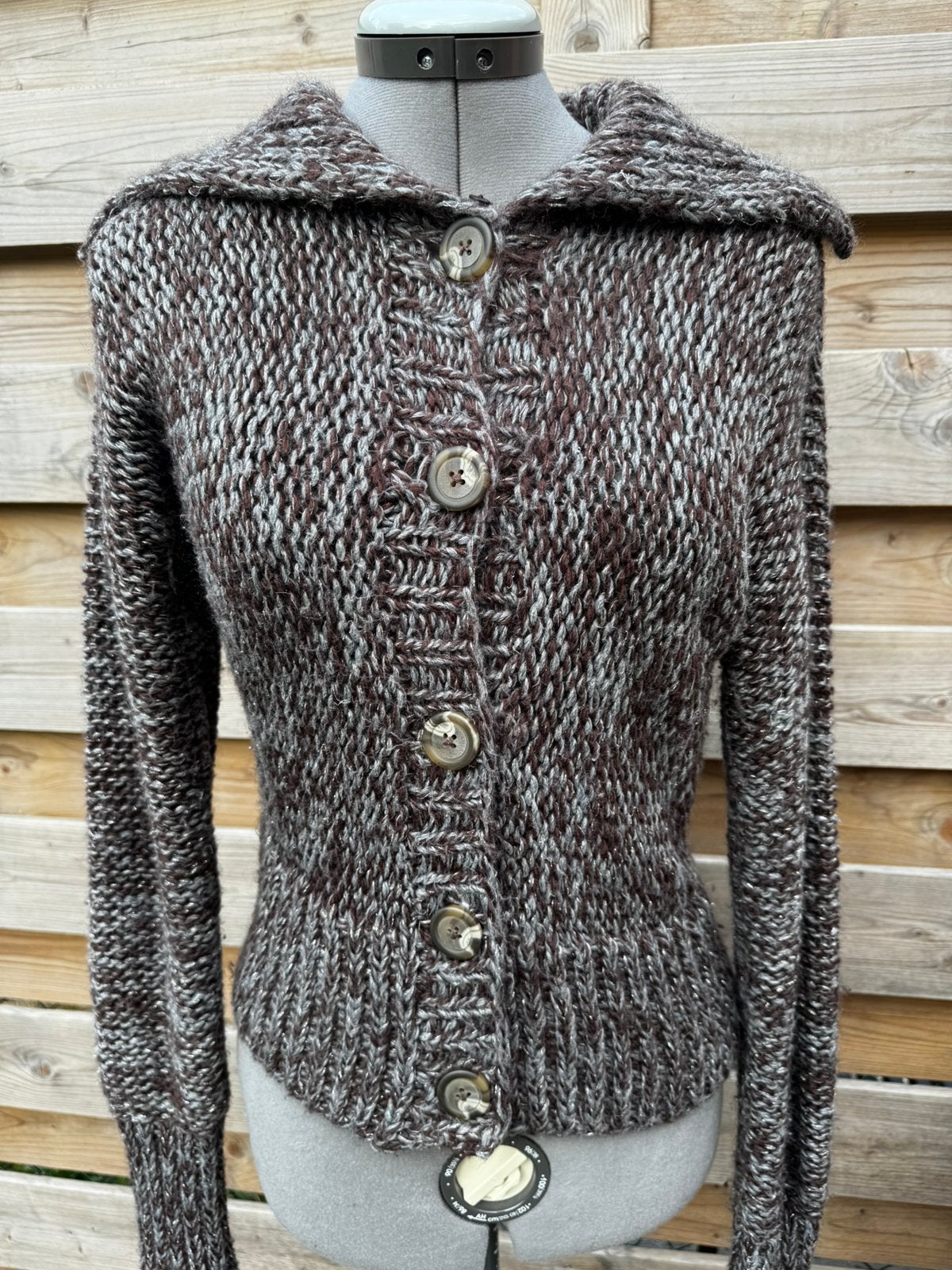 Pull chaud MNG pour femme taille 34, Enlèvement, Comme neuf, Taille 34 (XS) ou plus petite, Brun