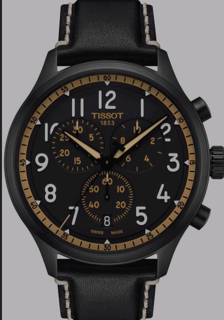 Tissot Chrono XL Vintage 45mm, Handtassen en Accessoires, Horloges | Heren, Overige merken, Leer, Staal, Polshorloge
