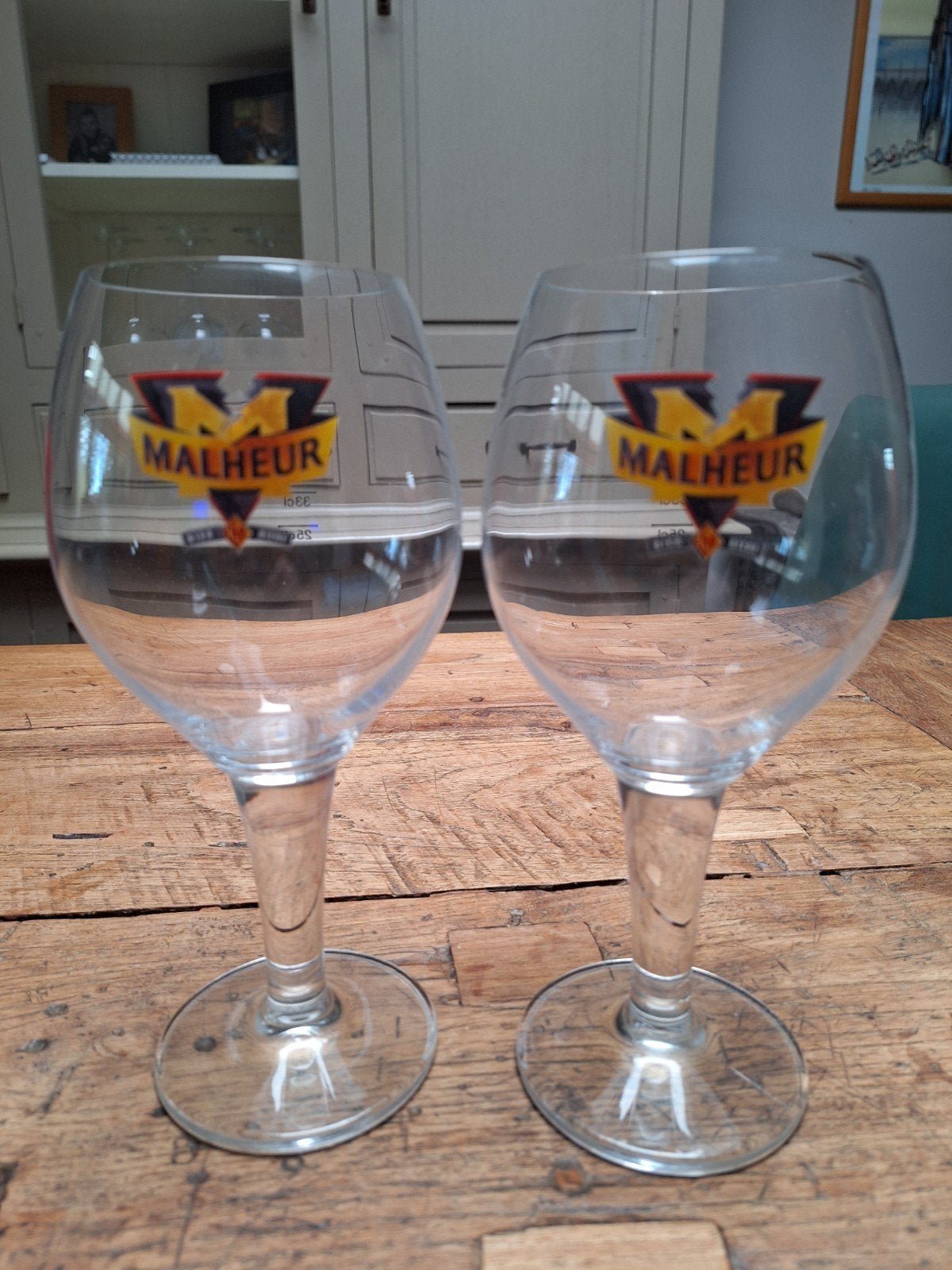 Malheur bierglazen 50cl !, Verzamelen, Ophalen, Zo goed als nieuw, Bierglas