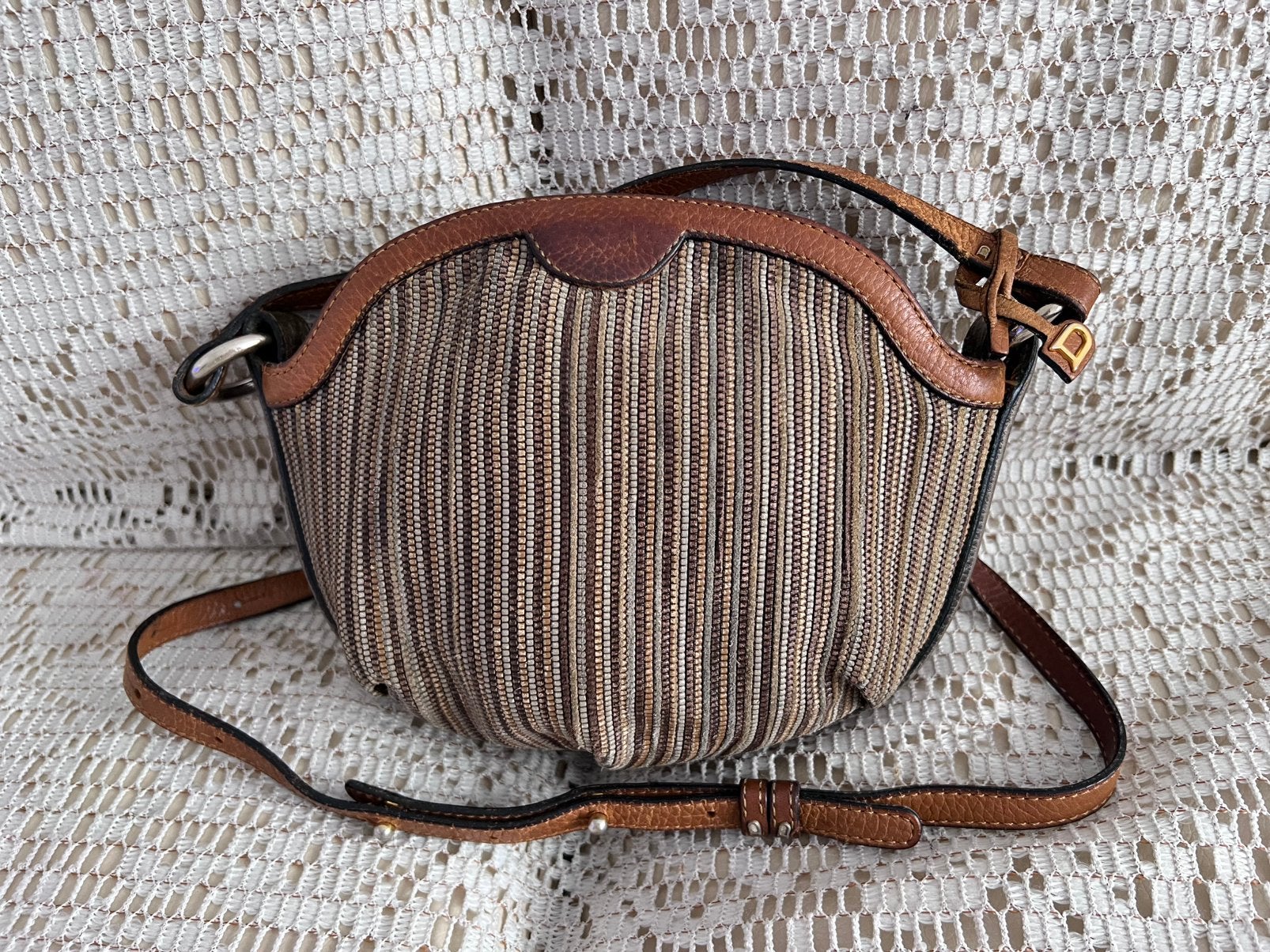 Sac bandoulière DELVAUX cuir tressé multicolore, Enlèvement ou Envoi, Comme neuf