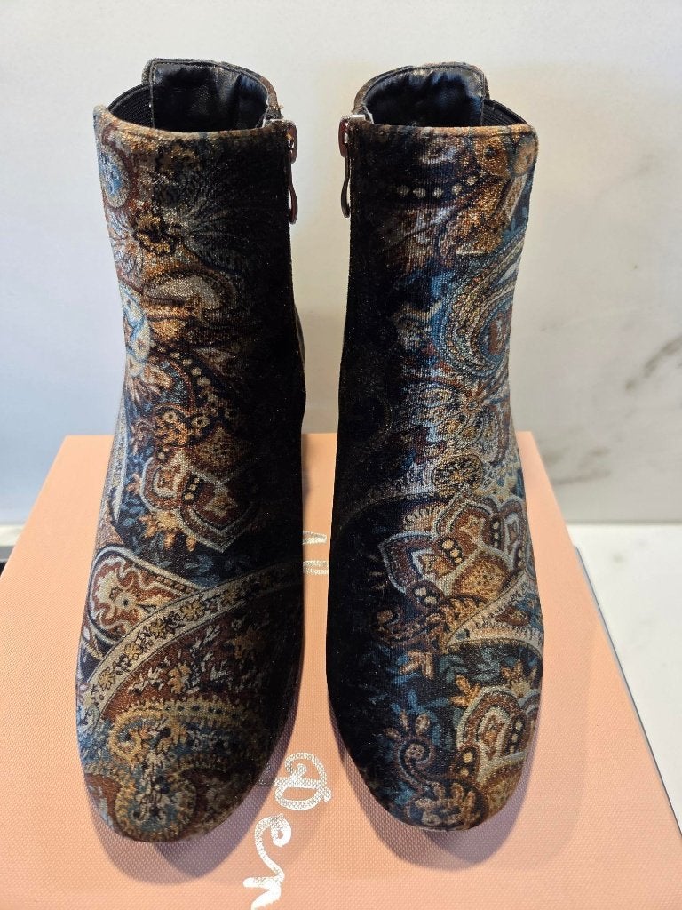 Winter 26/27 - Boots groen & bruin fluweel - Alma en Pena 36, Ophalen, Overige kleuren, Lage of Enkellaarzen, Zo goed als nieuw