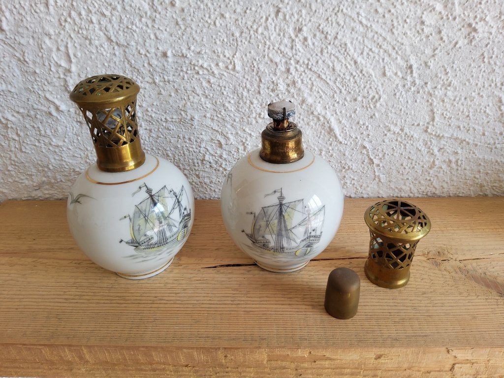 Paar Berger lampen „The Sailboats” — Charles Ahrenfeldt, Ophalen of Verzenden