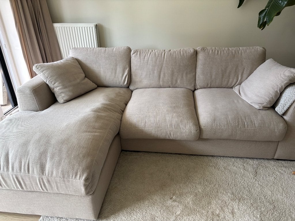 Sofa - longchair - beige, 100 à 125 cm, Banc d'angle, Enlèvement, Utilisé