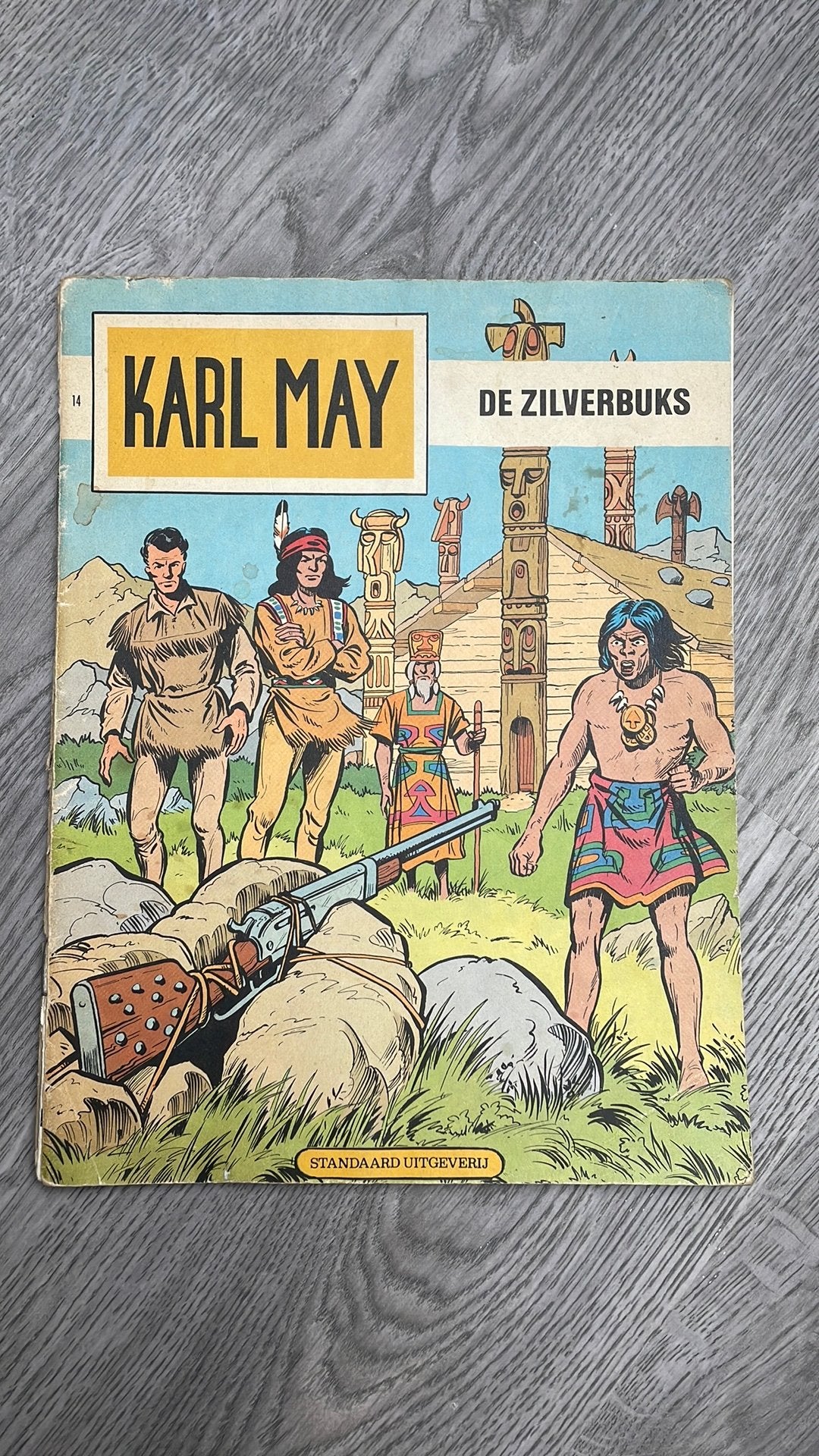 Karl May -  Winnetou - nr 14 - De Zilverbuks - 1973, Boeken, Gelezen, Willy Vandersteen, Eén stripboek, Ophalen of Verzenden