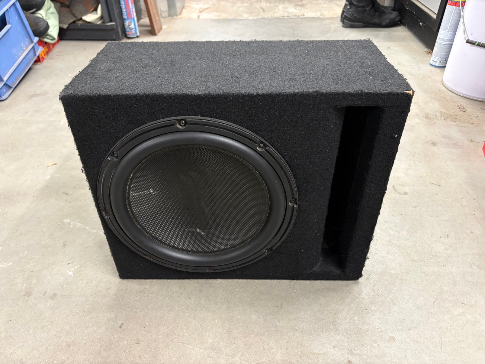 Kenwood Subwoofer + Ground Zero versterker, Ophalen, Gebruikt