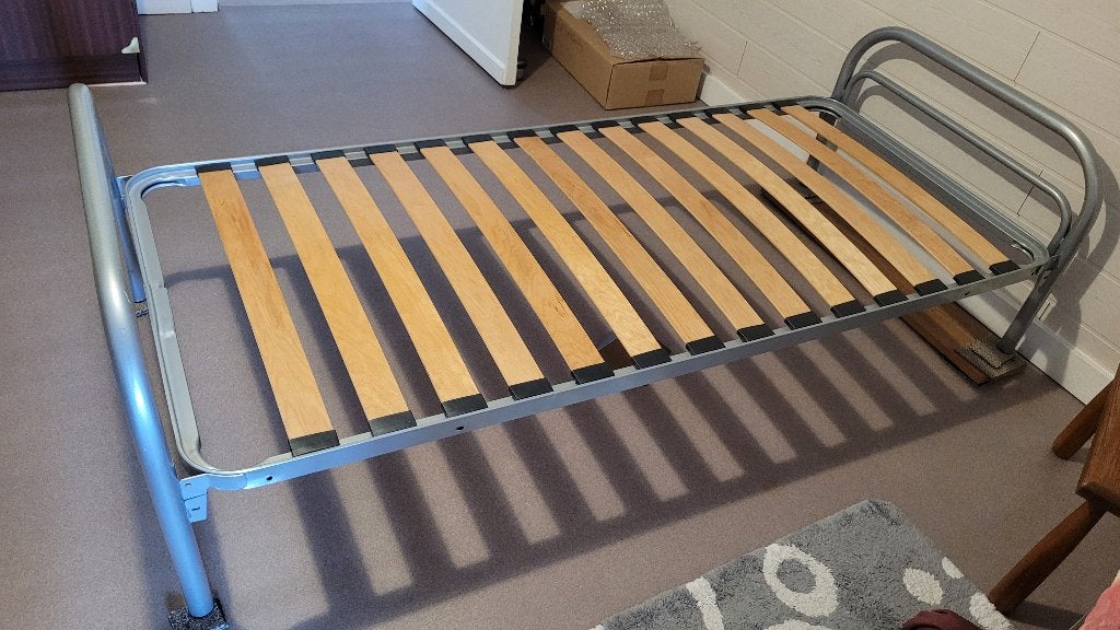 EEN PERSOONSBED, 90 cm, Gris, Une personne, Enlèvement