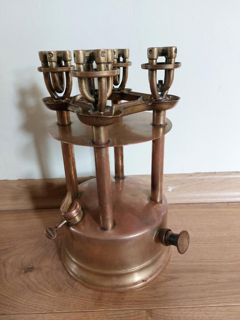 Unieke Antieke Primus 744 (1935) – 4-Pits Koperen Brander, Ophalen of Verzenden
