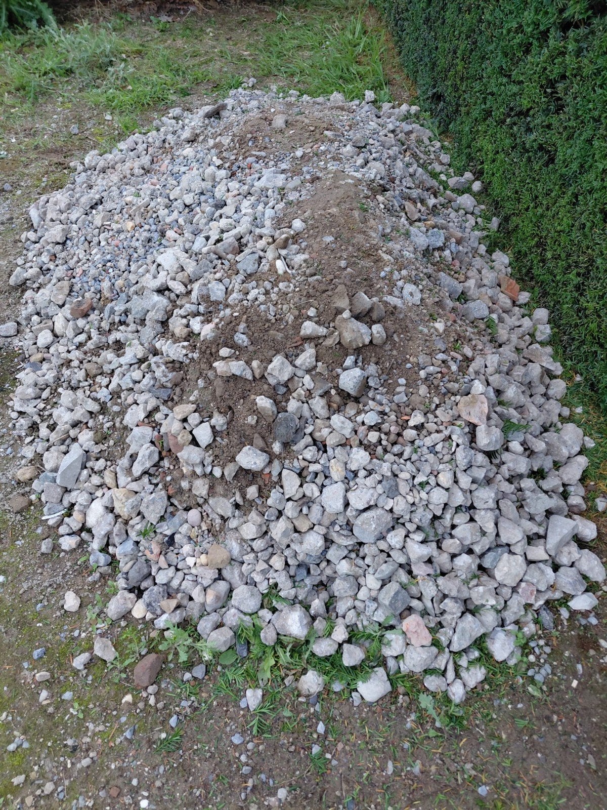 Gratis gebroken steenpuin, Ophalen