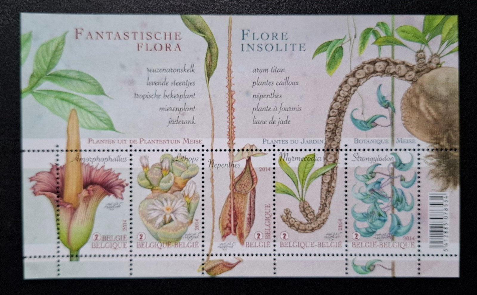 Belgique : COB 4393/97-BL213 ** Flore fantastique 2014., Sans timbre, Neuf, Enlèvement ou Envoi, Non oblitéré