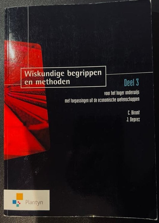 Wiskundige begrippen en methoden DEEL 3, Livres, Enlèvement ou Envoi, Néerlandais, Christian Biront; Johan Deprez