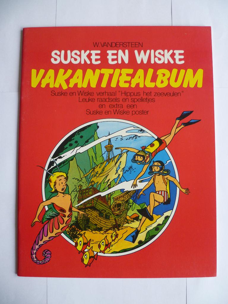 SUSKE&WISKE"VAKANTIEALBUM"MET 8X STICKER EN POSTER UIT 1977, Willy Vandersteen, Eén stripboek, Nieuw, Ophalen of Verzenden