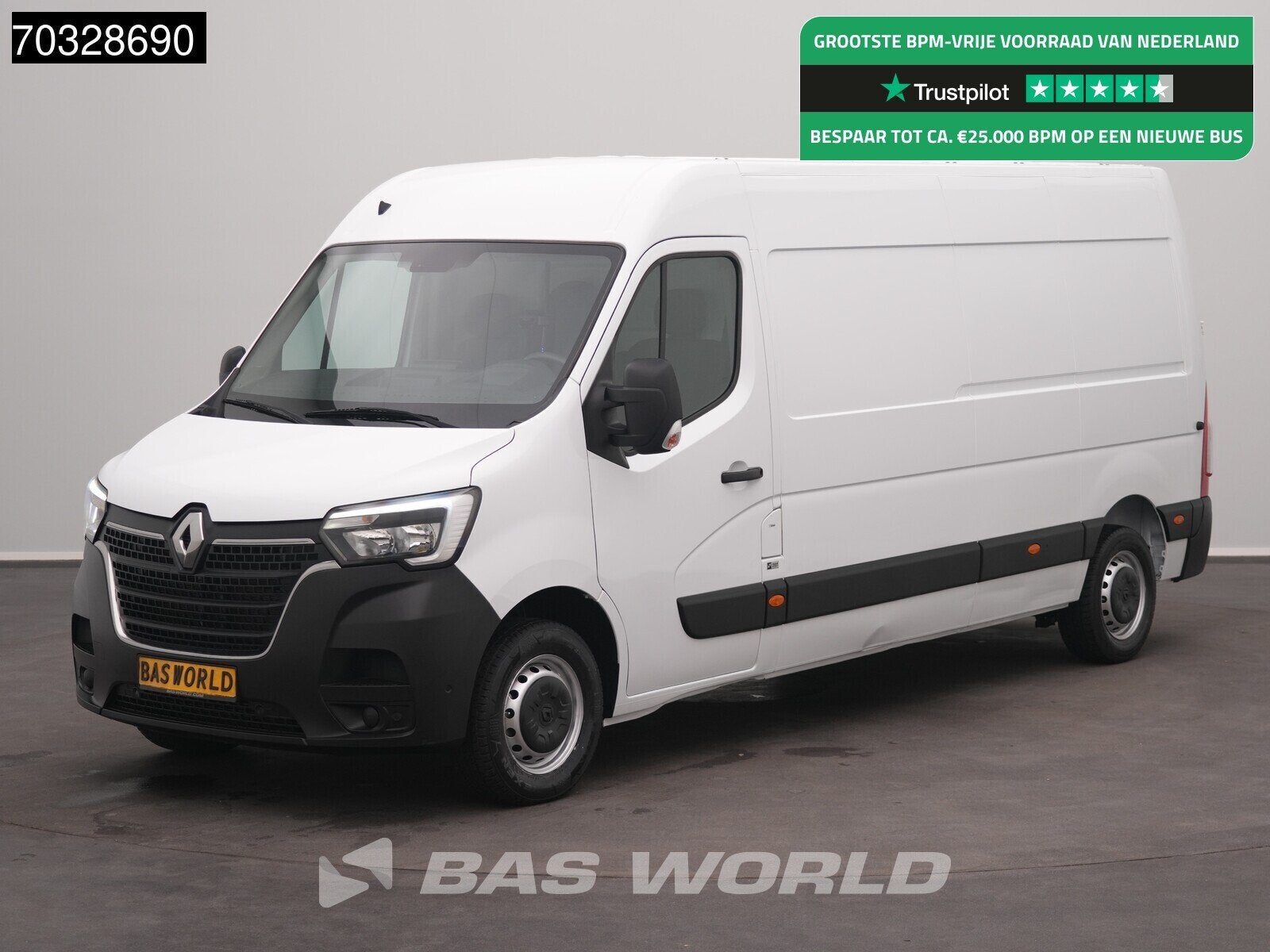 Renault Master 135PK L3H2 LED Klima Tempomat Parkensensoren, Auto's, 135 pk, Stof, Gebruikt, Euro 6