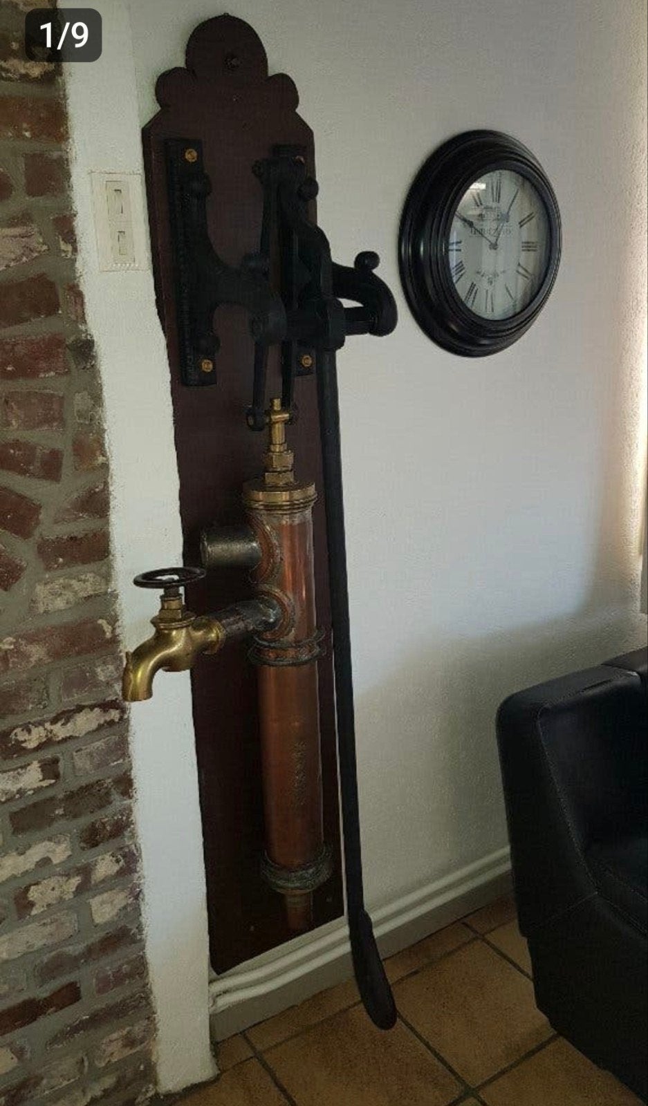 Oude Antieke koperen waterpomp, Antiek en Kunst, Ophalen