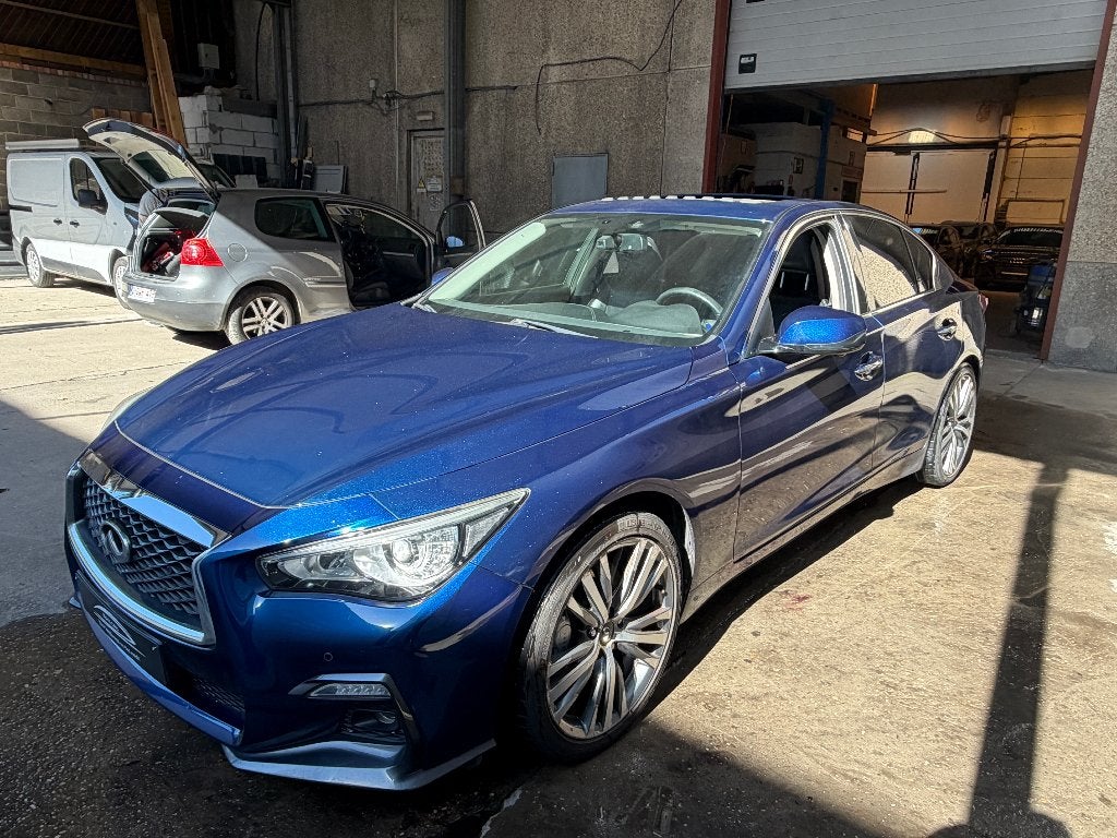 Infinity Q50S 3.5 Hybride V6 Fase 2 Facelift 364 PK, Autos, Infiniti, Cuir, Achat, Entreprise, Noir