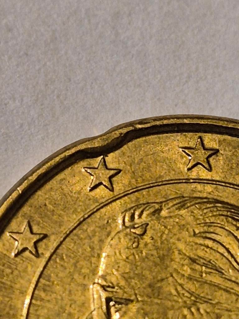 20 euro cent Albert 2 met wratjes op voorhoofd, Postzegels en Munten, Munten | België, Ophalen, Overig, Losse munt