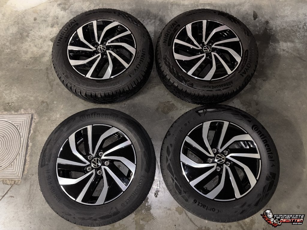 Te koop – OEM VW Polo AW 2023 Borbet 15" velgenset, 15 pouces, Pneus et Jantes, 4 Saisons, Enlèvement ou Envoi