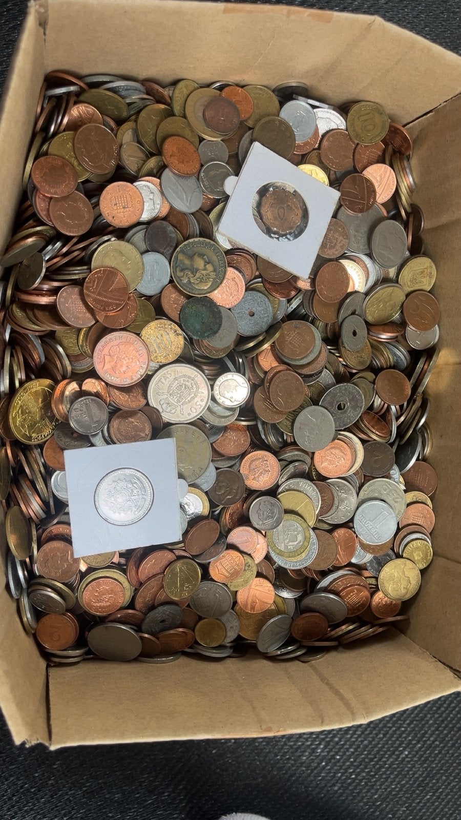 Collection de pièces du monde provenant du grenier (2 kg), Enlèvement ou Envoi, Monnaie