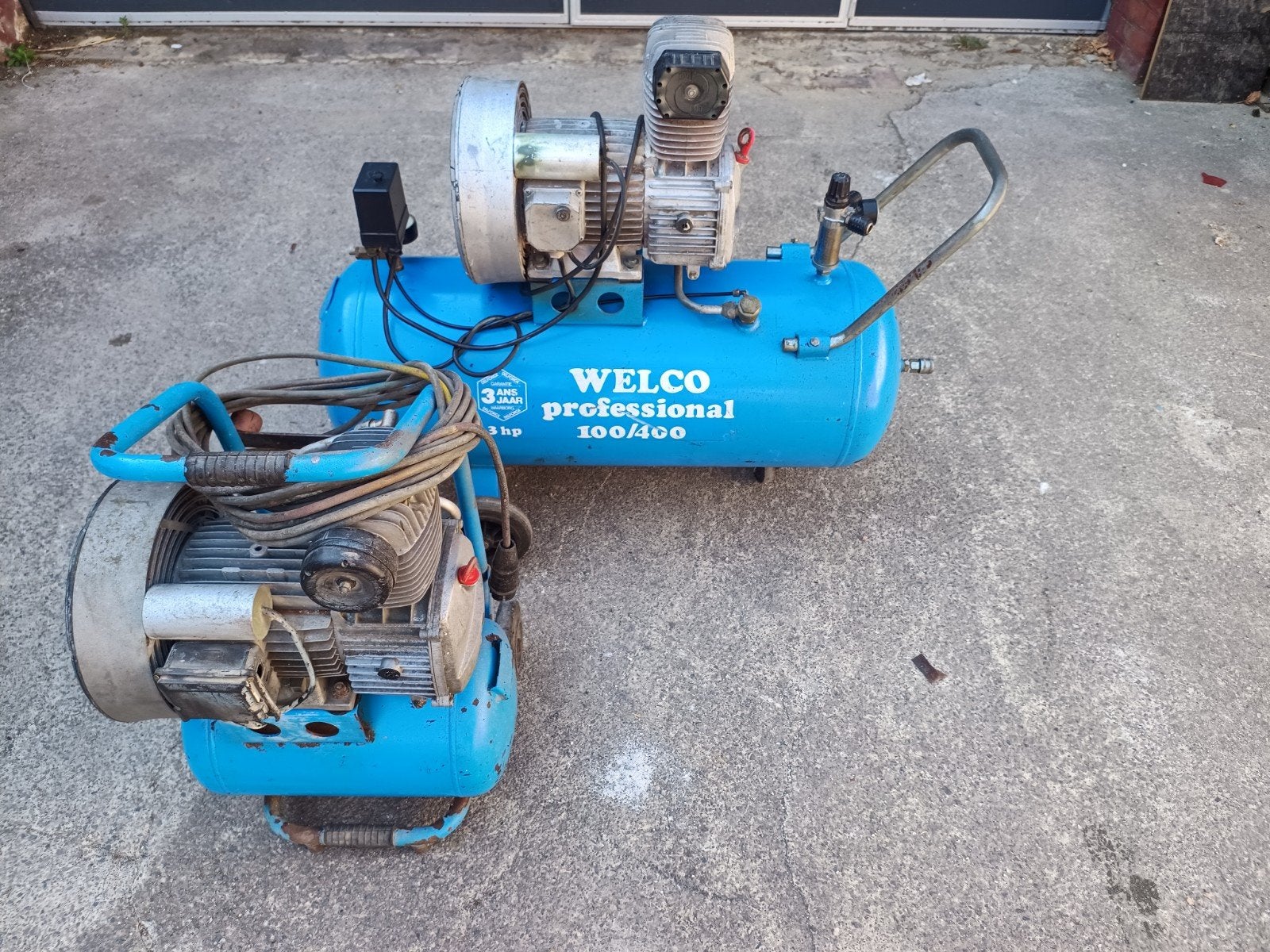 Compresseurs Welco 100/400 et 20/400, Enlèvement, Utilisé, 200 à 400 litres/min, 10 bars ou plus