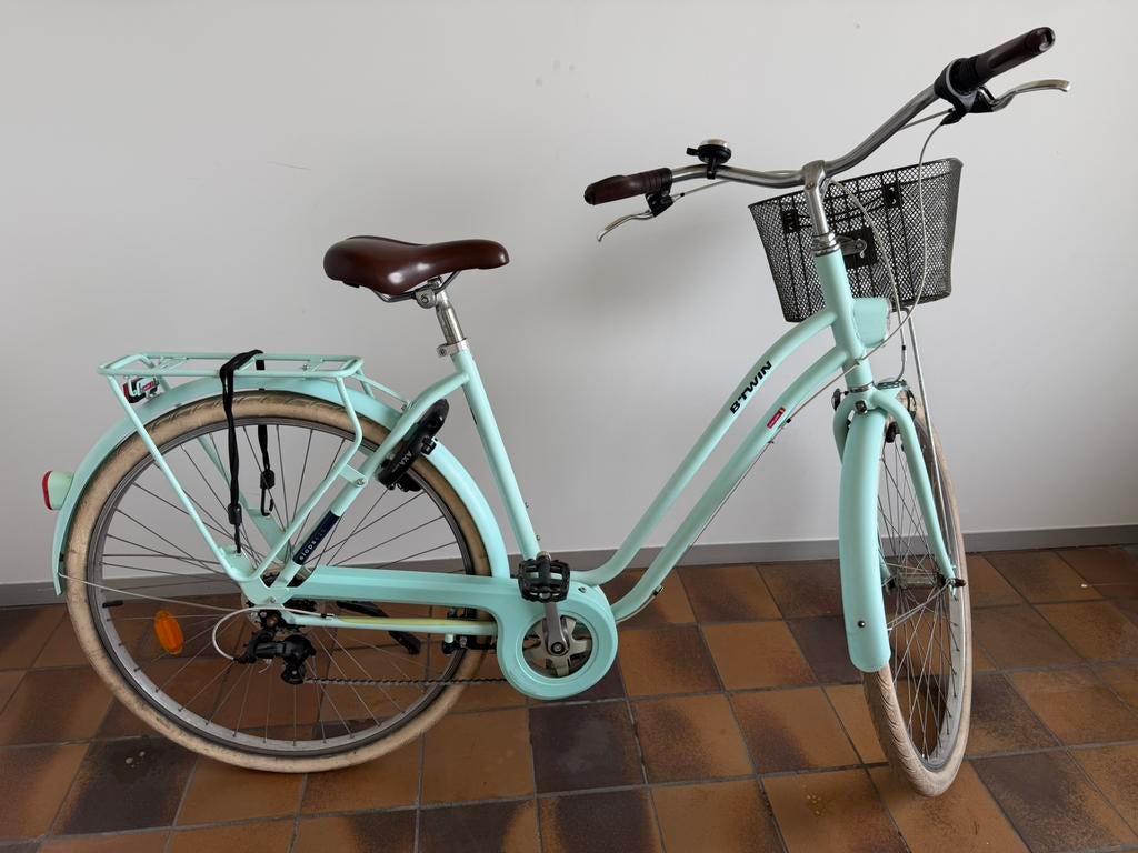 BTWIN Damesfiets Elops 520 Munt L/XL 21 Inch, Ophalen, Zo goed als nieuw, Versnellingen