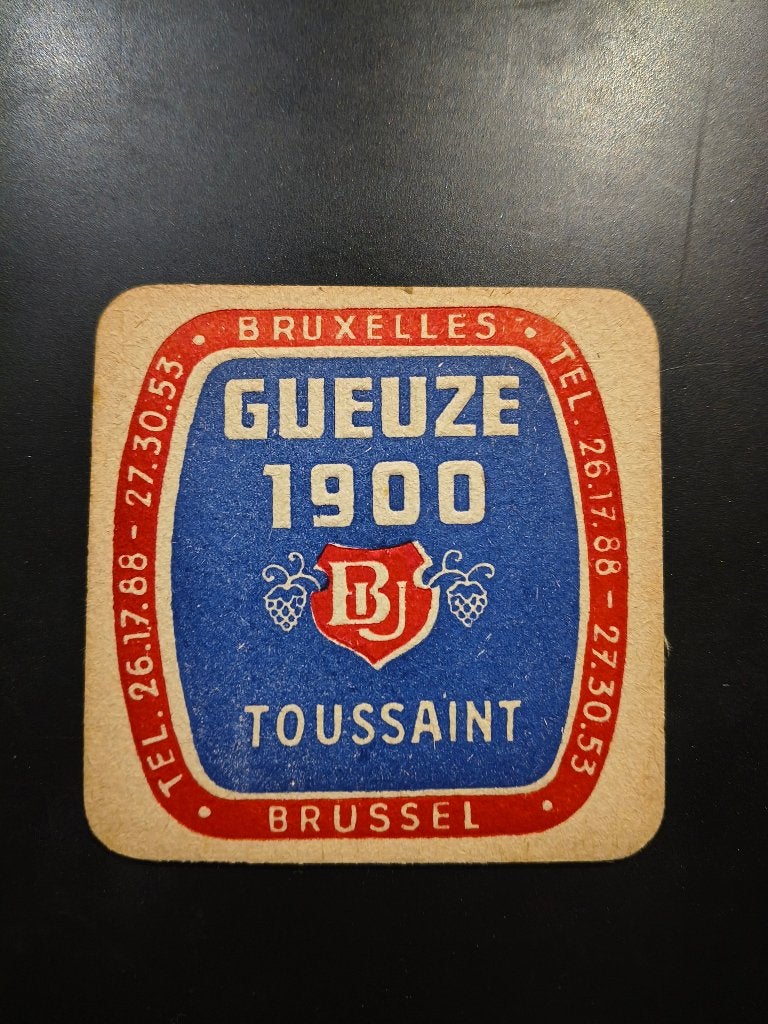 Bierviltje Gueuze 1900 Toussaint, Enlèvement, Utilisé, Sous-bock, Autres marques