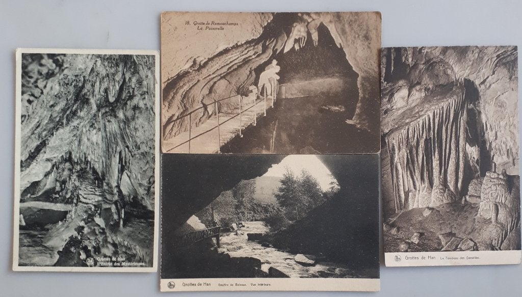 HAN et ROCHEFORT ; 4 vieux CP -+ 1920 GROTTES Réf.E219, Enlèvement ou Envoi, Avant 1920, Affranchie, Namur