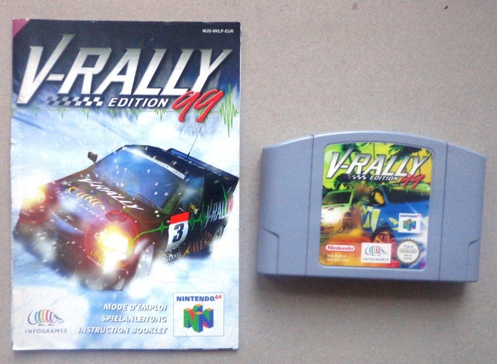 V-Rally Edition 99 voor de Nintendo 64 + boekje, Games en Spelcomputers, Games | Nintendo 64, Ophalen of Verzenden, Gebruikt
