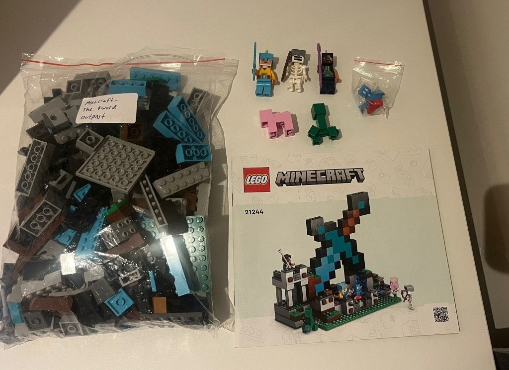 Lego Minecraft The Sword Outpost - Set 21244, Lego, Ensemble complet, Comme neuf, Enlèvement