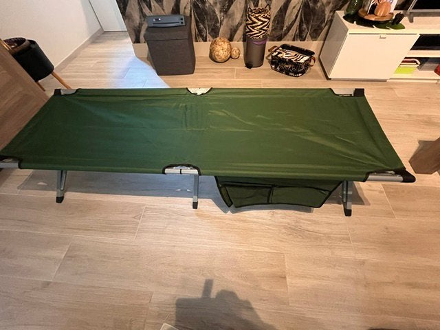 Ongebruikt opvouwbaar veldbed / campingbed met opbergvakken, Caravanes & Camping, Enlèvement, Neuf