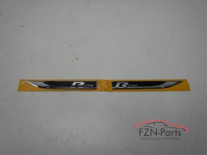 VW Golf 7 R-Line Embleem Sticker Logo Zijscherm L + R, Ophalen of Verzenden, Gebruikt
