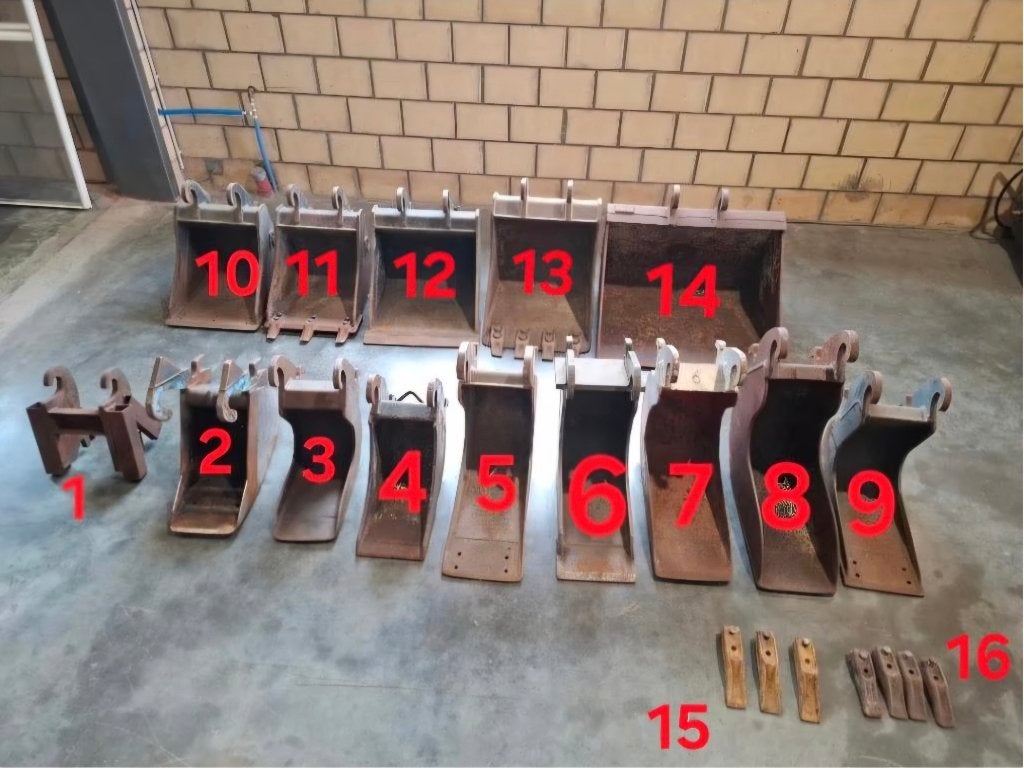 Bakken voor minigraver, Ophalen, Graafmachine