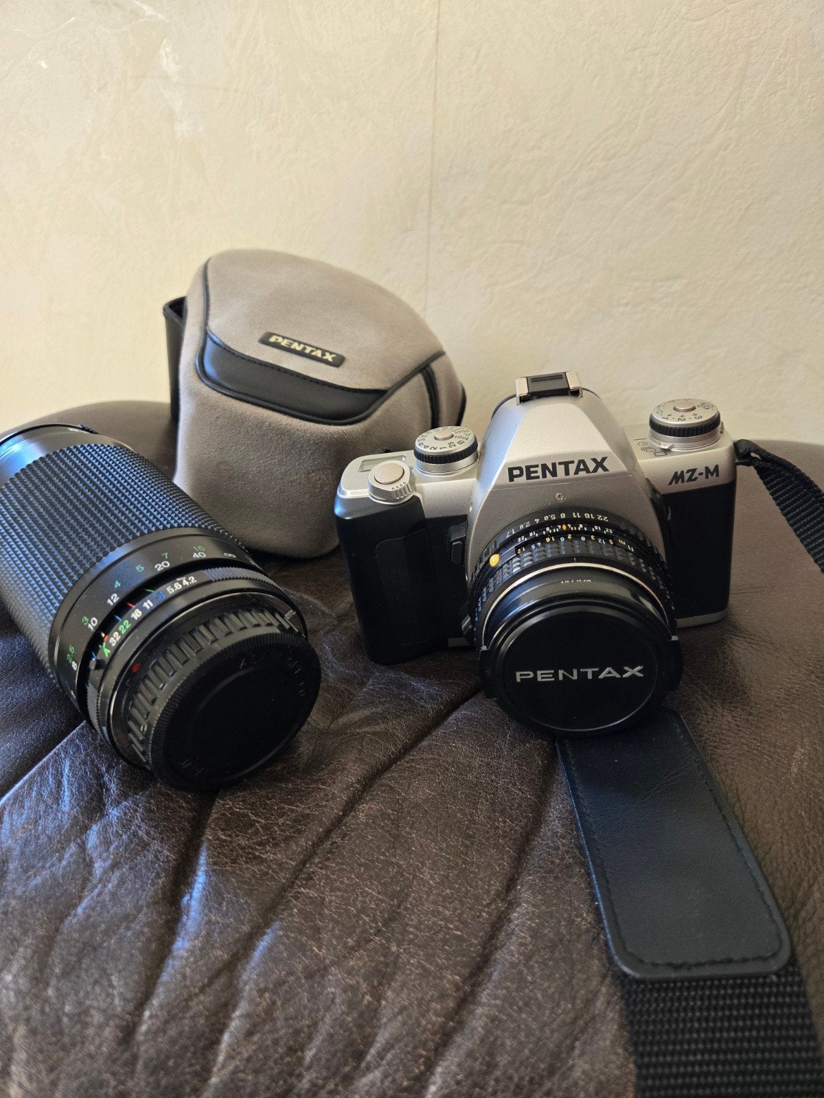 Appareil argentique Pentax MZ-M +2 objectifs, TV, Hi-fi & Vidéo, Appareils photo analogiques, Enlèvement, Comme neuf, Reflex miroir