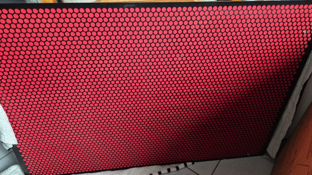 Magneet- en prikbord rood/zwart – 80 x 120 cm, Ophalen, Gebruikt, Prikbord