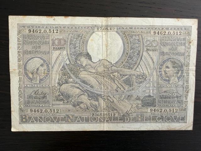 100 frank 20 belga 1942, Verzenden, Los biljet