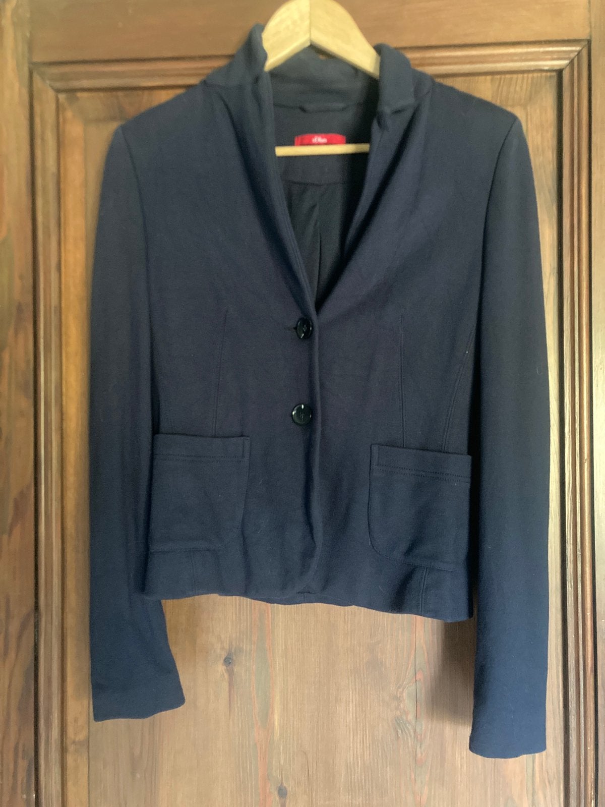 Donkerblauwe blazer ‘s oliver maat 38, Blauw, Zo goed als nieuw, Jasje, Ophalen