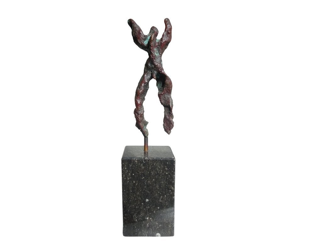 Veilinghuis Oranje - Statue abstraite en bronze sur socle, Sur socle, Homme, Brons, Enlèvement