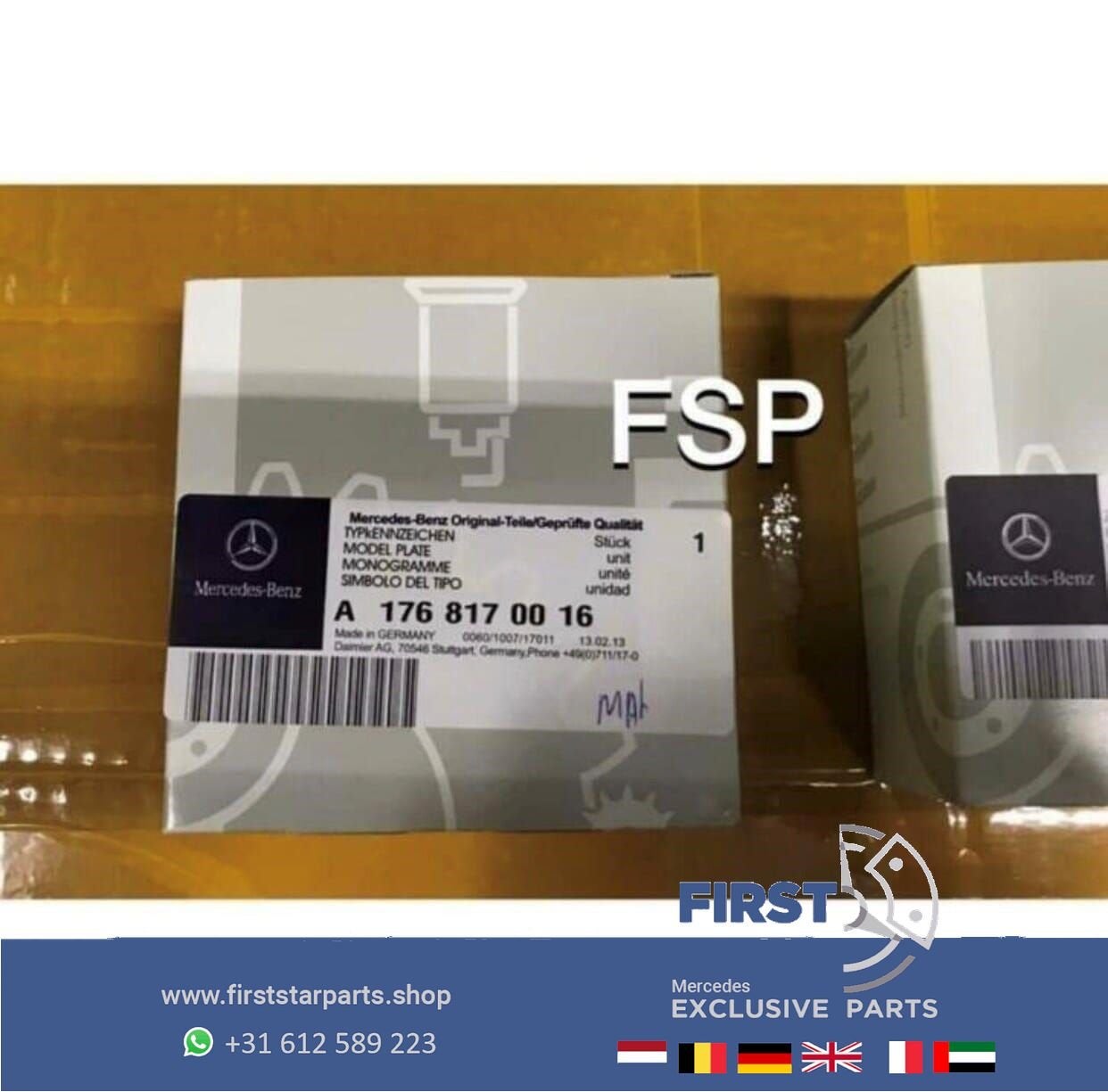 AMG kofferklep STER ZWART Mercedes achterklep LOGO C63 W205, Utilisé, -, -, Enlèvement ou Envoi