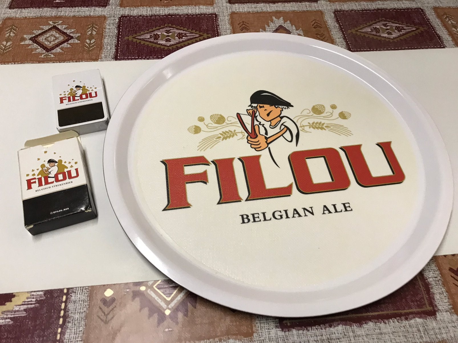 Plateau Filou/ Kasteelbier+ jeu de cartes, Enlèvement ou Envoi, Comme neuf, Autres types
