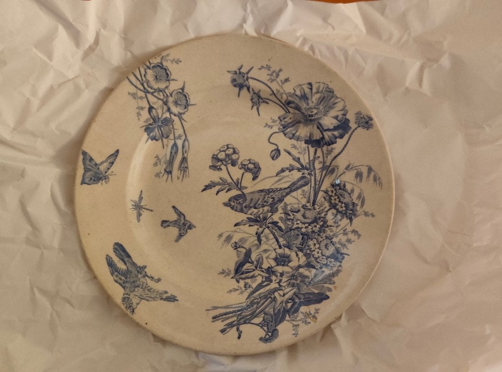 Nimy Mouzin-Lecat bordenijzer ijzer vogels vlinder, Antiek en Kunst, Ophalen of Verzenden