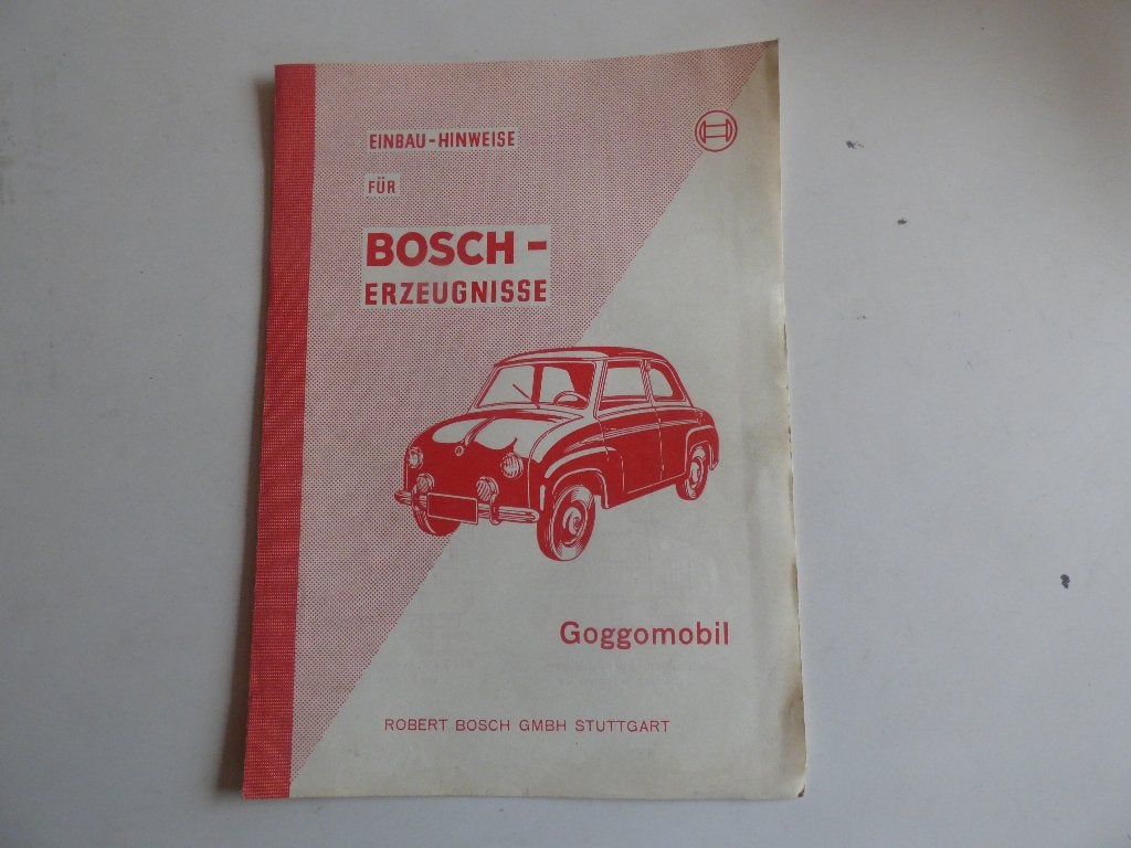 BOSCH INSTALLATIE INSTRUCTIE-FOLDER GOGGOMOBIL, Ophalen of Verzenden