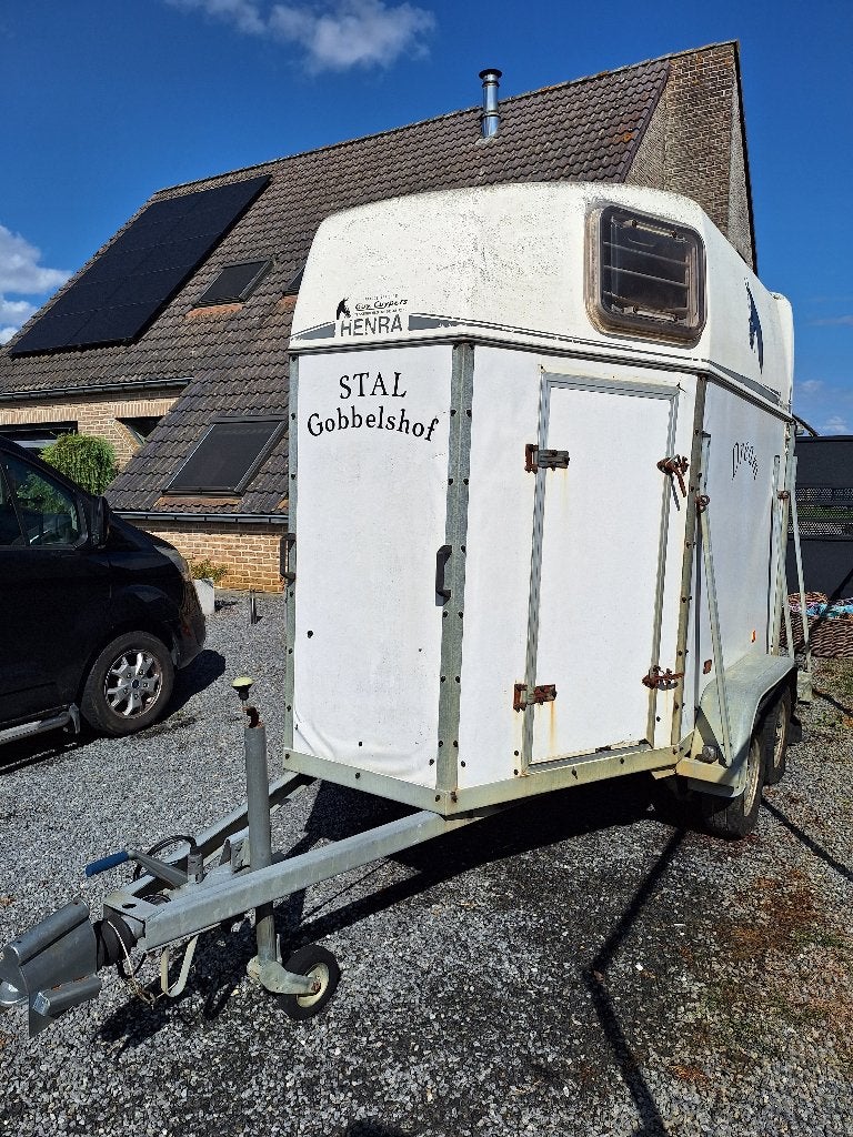 Paardenremork, Dieren en Toebehoren, Paarden en Pony's | Trailers en Aanhangwagens, Ophalen, Gebruikt, Overige materialen, 2-paards trailer