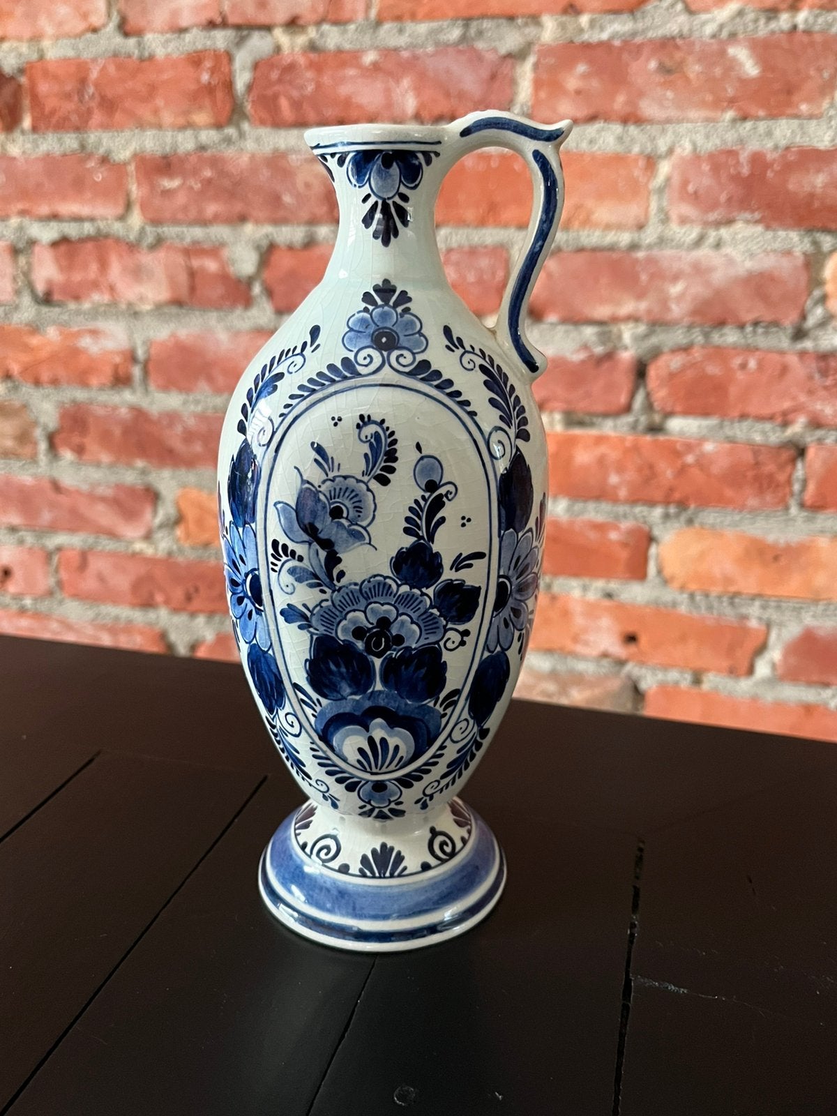Delfts Blauw Handgeschilderde Vaas - 20cm, Ophalen of Verzenden