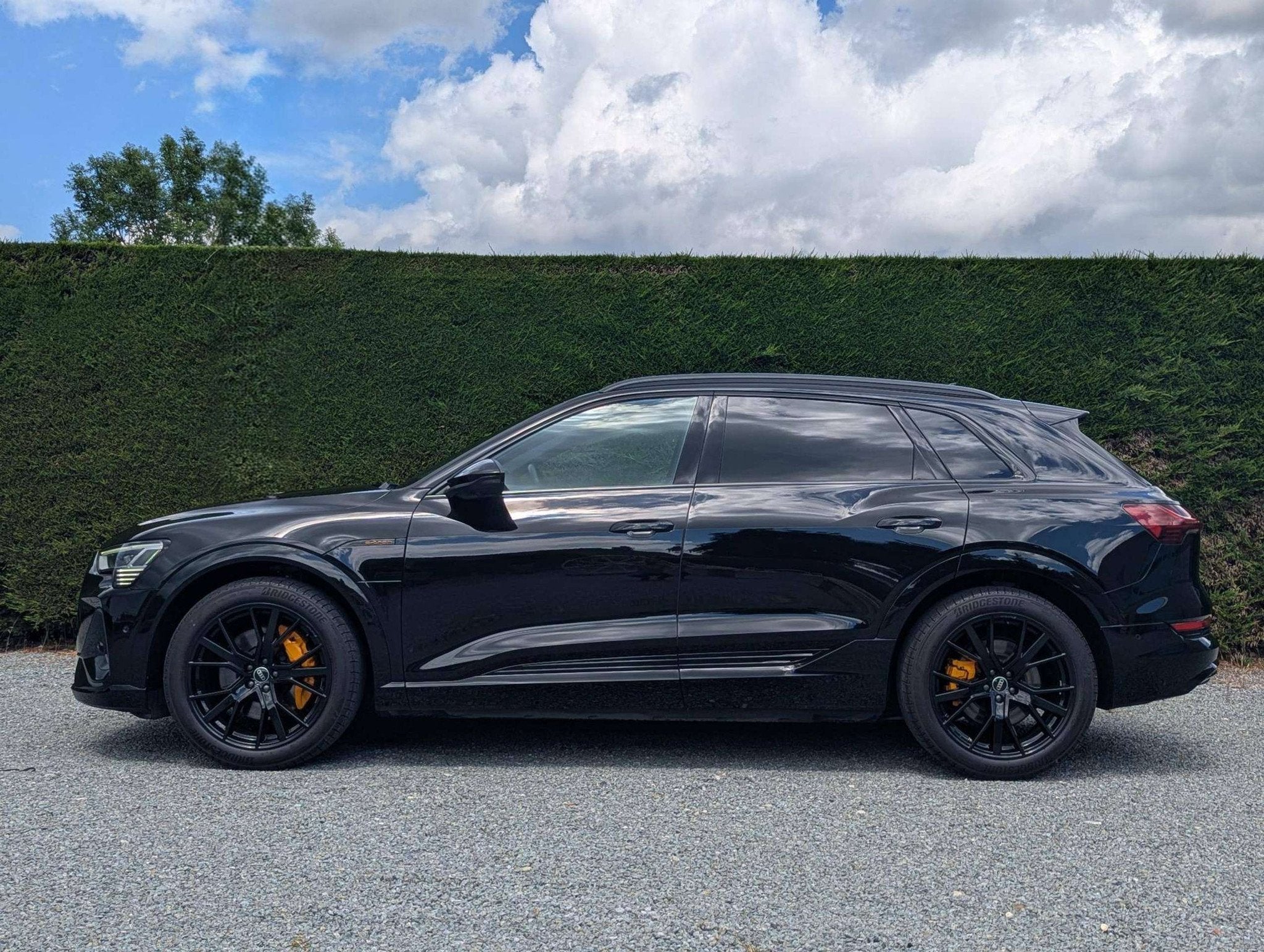 Audi Q8 e-tron !verkocht! (Q8) 2x s-line- ambiance - trekhaa, Gebruikt, Zwart, 468 km, 408 pk