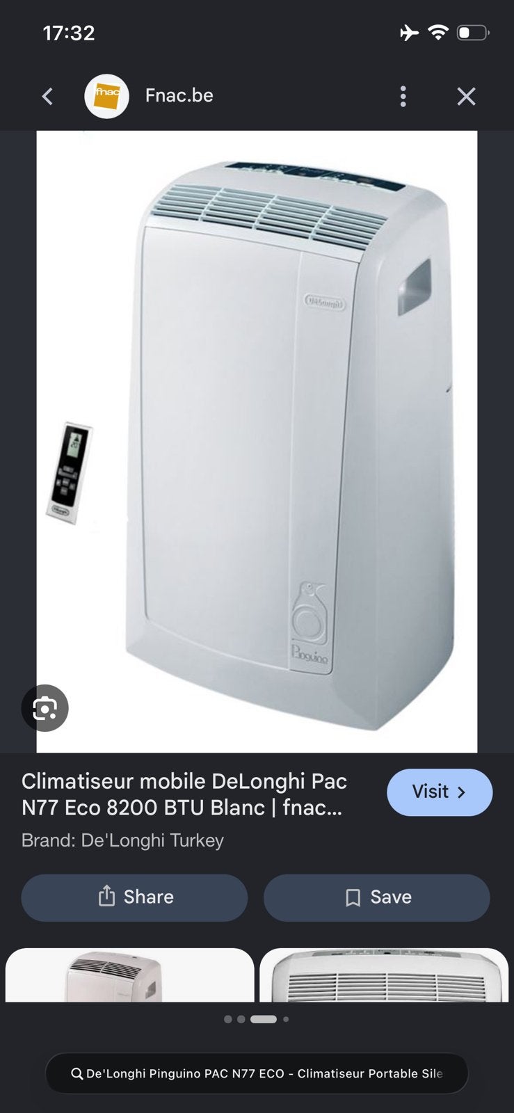De'Longhi Pinguino PAC N77 ECO - Climatiseur Portable, Electroménager, Refroidissement et Déshumidification, Moins de 60 m³, Comme neuf