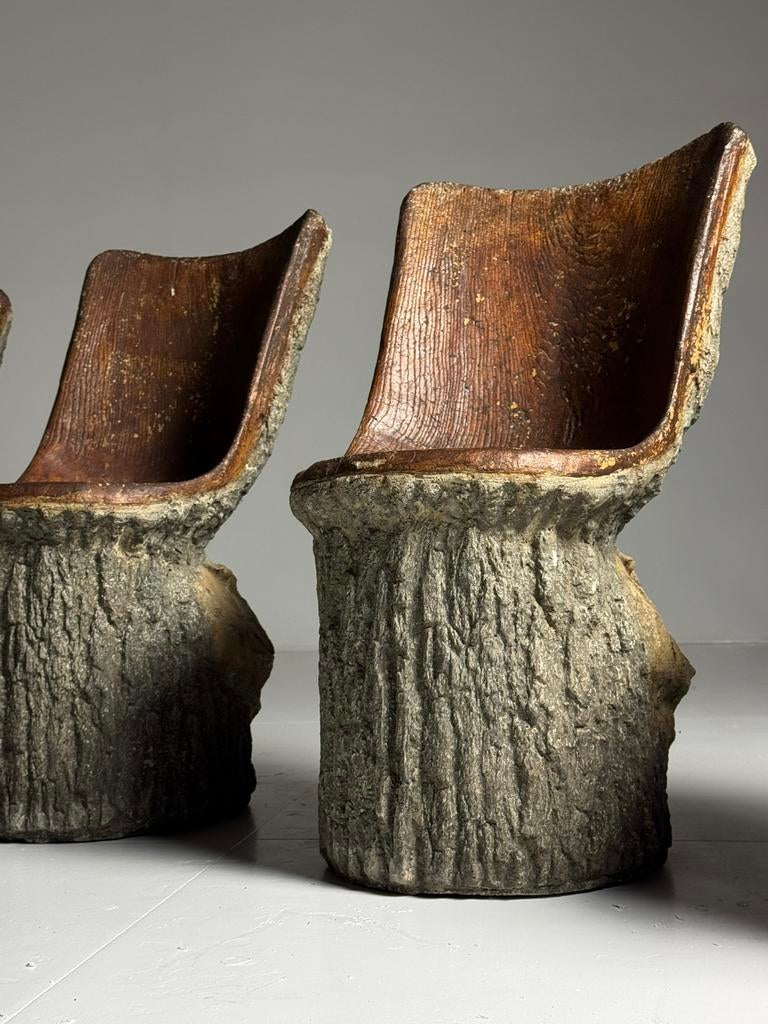 Faux Bois beton stoelen vintage, Antiek en Kunst, Ophalen