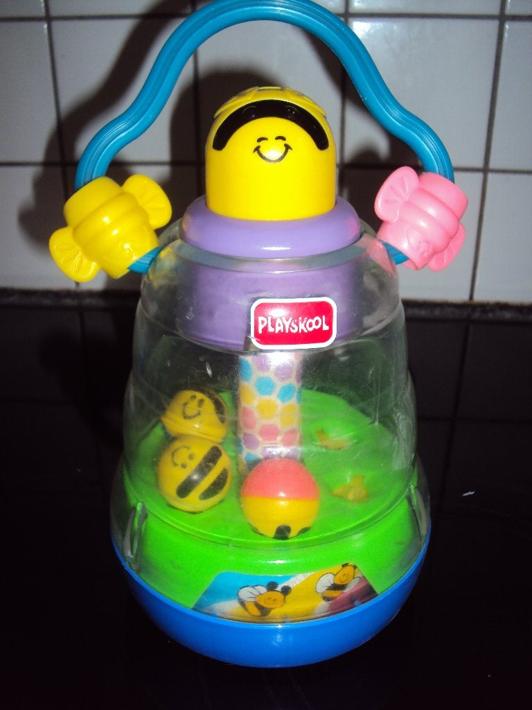 Playskool,leuke tol met ronddraaiende balletjes-bijtjes..., Kinderen en Baby's, Ophalen of Verzenden