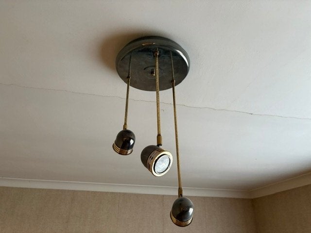 Plafondlamp, Huis en Inrichting, Lampen | Plafondlampen, Ophalen, Gebruikt, Zwart, 25 cm