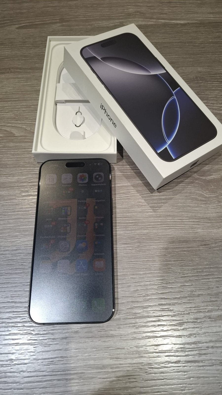 iPhone 16 Pro Max 256 GB, Telecommunicatie, Zwart, IPhone 16 Pro Max, Zo goed als nieuw, 93 %