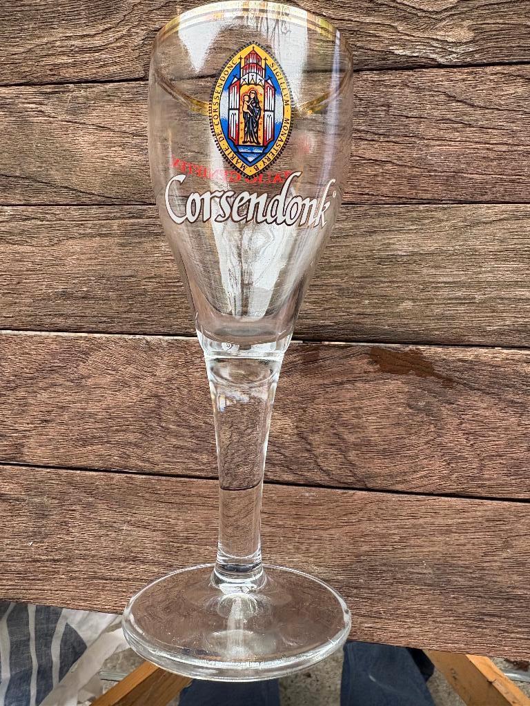 Corsendonk - "Zalig genieten", Ophalen of Verzenden, Gebruikt, Glas of Glazen, Overige merken