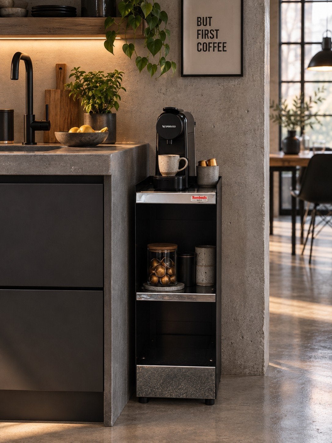 Italiaans design bijzettafel - koffiecupverwarmtoestel, Huis en Inrichting, Ophalen